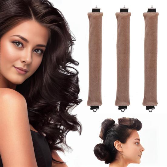 3 шт., 3 см, без нагрева, щипцы для завивки волос с крючком, мягкая фланель, ленивые женщины, для ночного сна, без нагрева, щипцы для завивки волос, парикмахерский инструмент