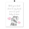 Baby Girl Room Decoration Pictures Elephant Zebra Teddy Bear Pink Nursery Cute Wall Art Canvas Painting Nordic Posters And Print