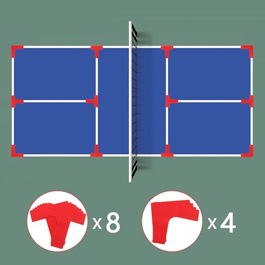 Pickleball Court Marker Lines Portable Temporary Badminton Line Throw Down Markers for Badminton and Tennis Sports