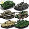 Набор строительных блоков «Военный танк Т-34 времен Второй мировой войны» для детей, Армейское оружие, Машина, Грузовик, Кубики, Игрушка, Строительные блоки для города, Подарок