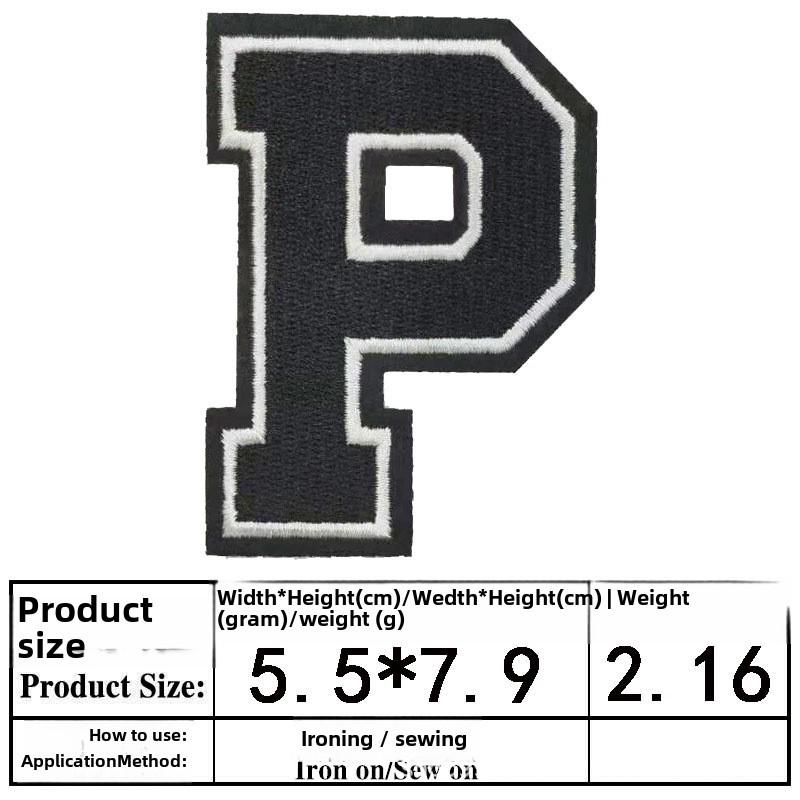 Вышитый алфавит и цифры нашивка на рукаве из джерси