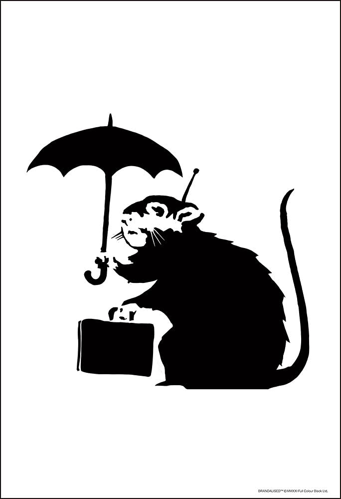 In Beverly Jigsaw Puzzle Umbrella Rat X 38 Black and White [Made Japan] 300-piece (26 Cm) 83-112