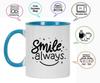 Inkdotpot Улыбайтесь всегда 11 унций керамическая кружка для кофе позитивные вдохновляющие цитаты подарок для сотрудников босса коллег