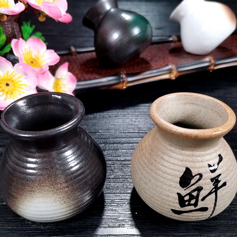 Магазин суши Декор для тарелки сашими Маленькая бутылка Бочонок для сухого льда Керамический держатель для зубочисток Японский стиль Фруктовые палочки Контейнер Банка Коробка