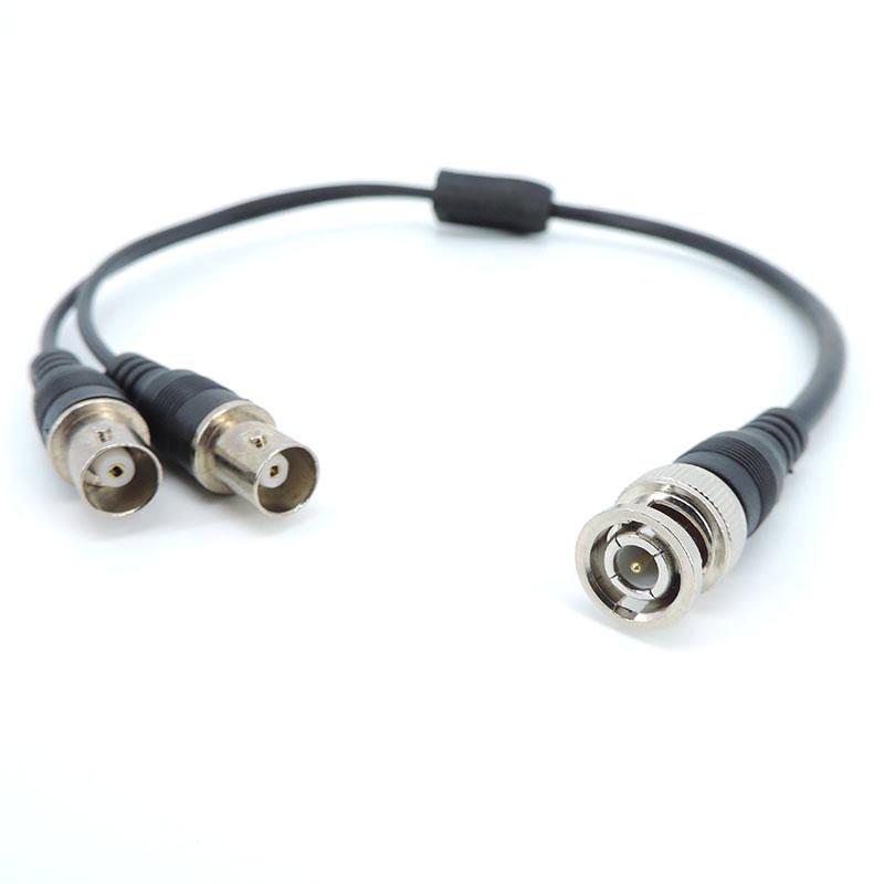 1 BNC Male to 2 way BNC Female Splitter Video Cable Cord Connector Adapter Wire Для удлинительного провода для камеры видеонаблюдения