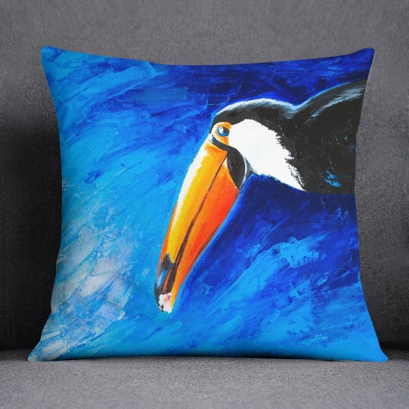 Colorful Oil Painting Pattern Pillowcase Car Ornaments Office Living Room Home Pillowcase