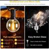 G40 Solar String Lights Outdoor 8Mode Solar Globe String Bulb Patio Hanging Lights Waterproof Garden Pergola Bistro Deck Decor