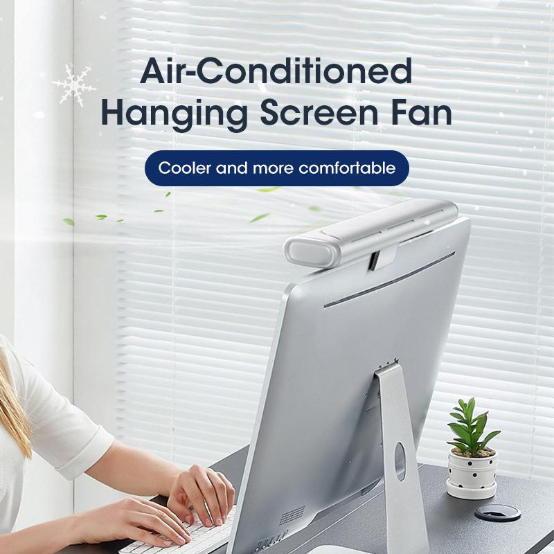 Hang Screen Fan USB Rechargeable Computer Screen Ventilador Desk Fan Electric Standing Table Desktop Cooler Bladeless Clip Tower