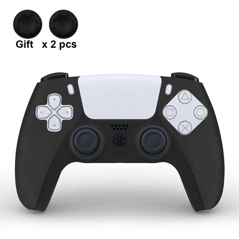 Защитная силиконовая крышка для контроллера PS5 Для Playstation 5 Противоскользящая накладка Кожа для PS5 Slim Чехлы Накладки на стики Аксессуары