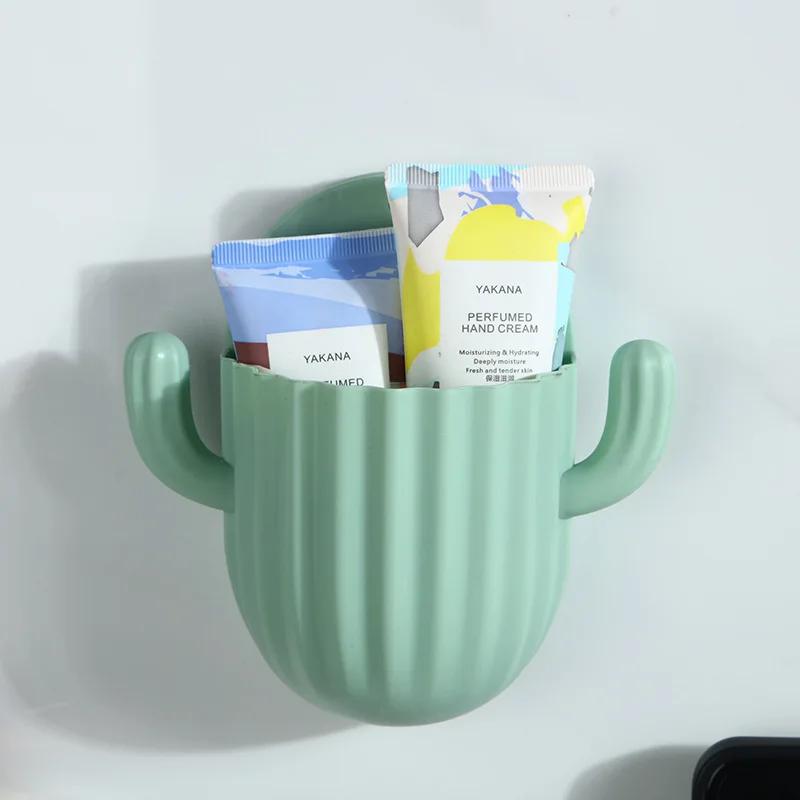 Кактус держатель зубной щетки полка органайзер ванная комната бытовые принадлежности ванная комната полки для ванной слив