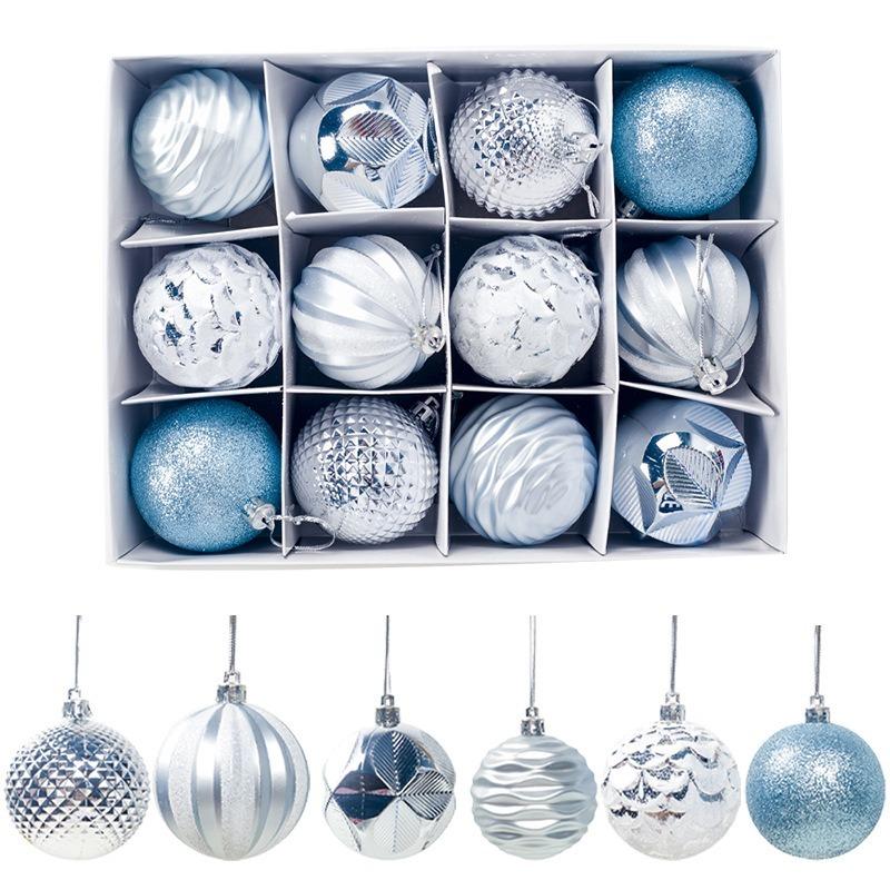 12pcs / Set 6Colors 6cm Christmas Ball Tree Decorated Diameter Christmas Ball Decorated Gift Pendant