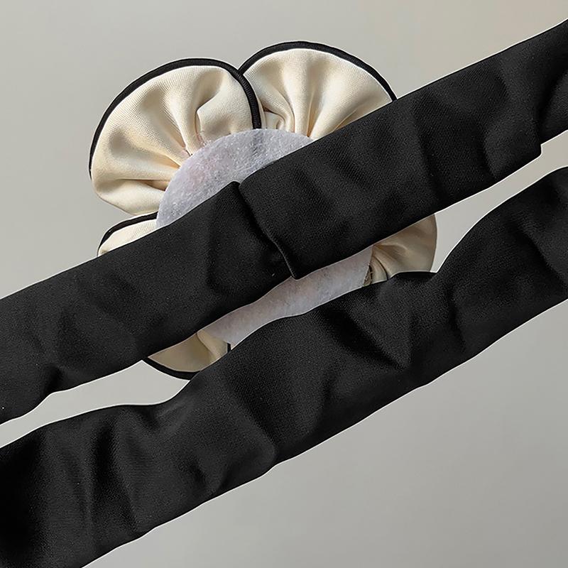 Корейский стиль Большие заколки-резинки для волос с камелией Модная универсальная цветочная эластичная резинка для волос для женщин и девочек Аксессуары для волос