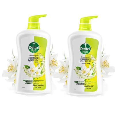 Dettol Свежий Увлажняющий Гель для Душа, Жасмин и Зеленый Чай, 2 шт. (650 г каждая)