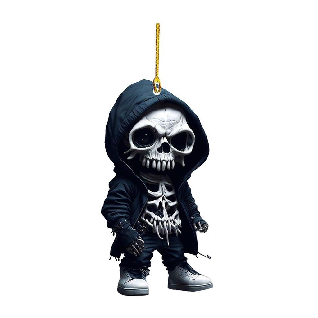 Decorative Vintage Acrylic Skull Car Hanger For Fun Halloween Home Accessories