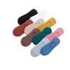 Женские Весенне-Летние Тонкие Новые Цветные Хлопковые Силиконовые Нескользящие С Неглубоким Вырезом Не Спадают с Невидимыми Носками