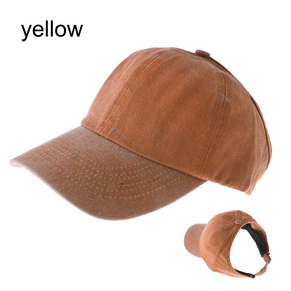 Half-Empty Top Adjustable Messy Bun Ponytail Cap Women's Baseball Cap Hip Hop Caps Sun Visor Hat