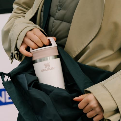 STANLEY Cafe To Go Vacuum Mug, 0.35L, Rose Quartz, Insulated, Stainless Steel Mug, Tumbler, Coffee, Gift, Dishwasher Safe, Warranty (Authentic Japanes