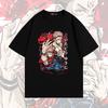 Футболка с принтом аниме «Jujutsu Kaisen» из 100% хлопка с красивым рисунком, повседневная, дышащая, трендовая, уличная мужская одежда
