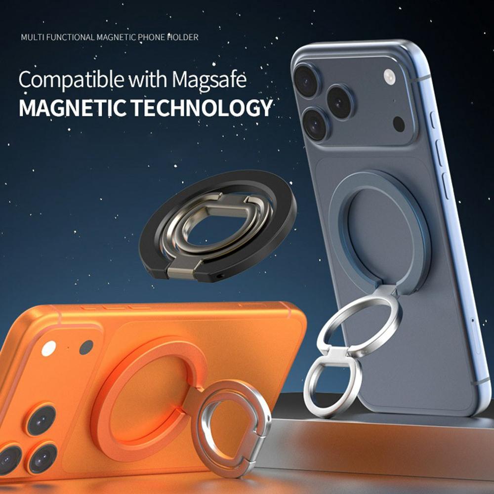 Multi-Functional Magnetic Phone Holder 360 Degree Rotation Foldable Grip Ring Kickstand