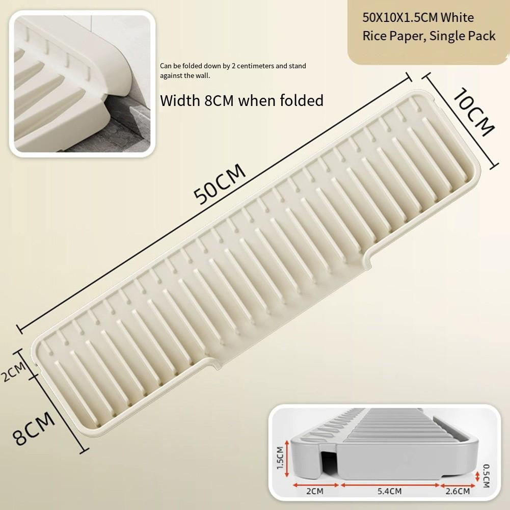 Коврик для кухонной раковины силиконовый дренажный коврик серых и белых цветов