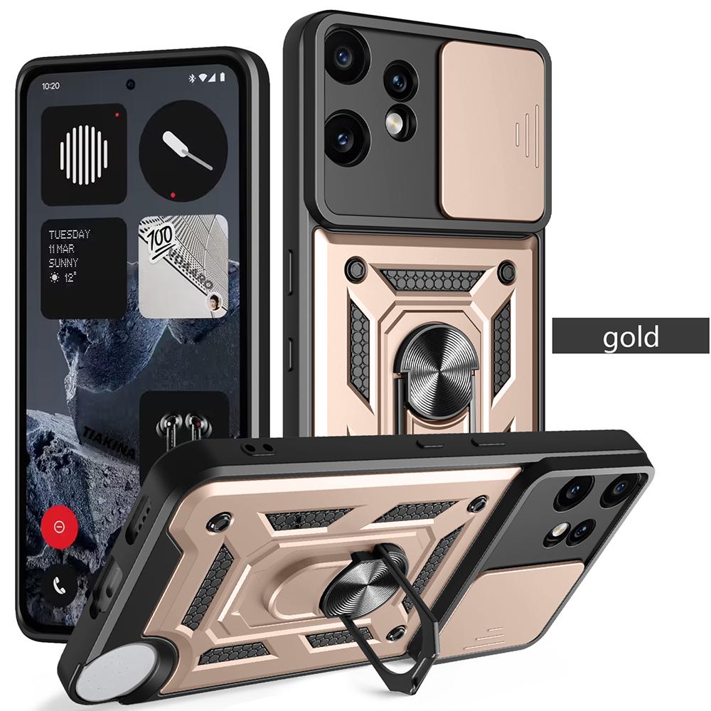 Чехол-книжка Slide Lens Armor для Nothing CMF Phone 2 Pro 5G, чехол для Nothing CMF Phone 2 Pro 5G, чехол с магнитной подставкой-кольцом