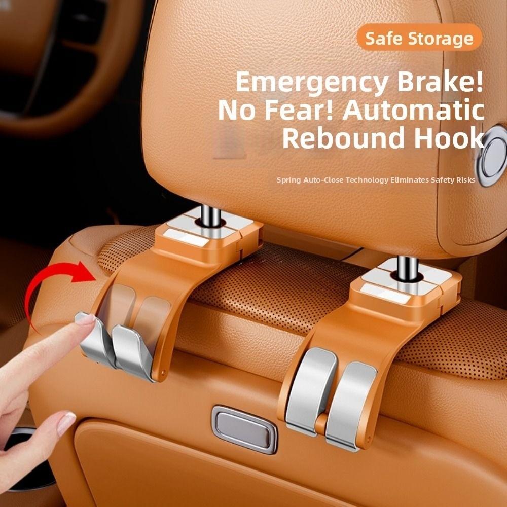 Stretchable Auto Seat Headrest Hooks Double Hooks Auto Fastener Hooks Car Backseat Hanger Purses