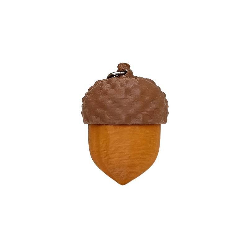 Acorn Fidget Clicker Easy to Carry Silent Stress Relief Toy Portable Keychain Key Ring for Outdoor Activities