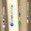 Crystal Spiral Wind Chime Prism Sun Light Catcher Rotating Hook Wind Spinner Pendants Home Nursery Garden Yard Hanging Decor