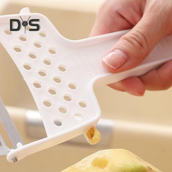 Ручная овощечистка с удобной ручкой, устойчивая к коррозии, прочная тыква, фиолетовый инструмент для затирания картофеля
