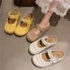 Platform-soled Boken shoes bag head half slippers women's outer wear 2025 new spring and summer one-pedal pregnant women Mary Jane cool slippers