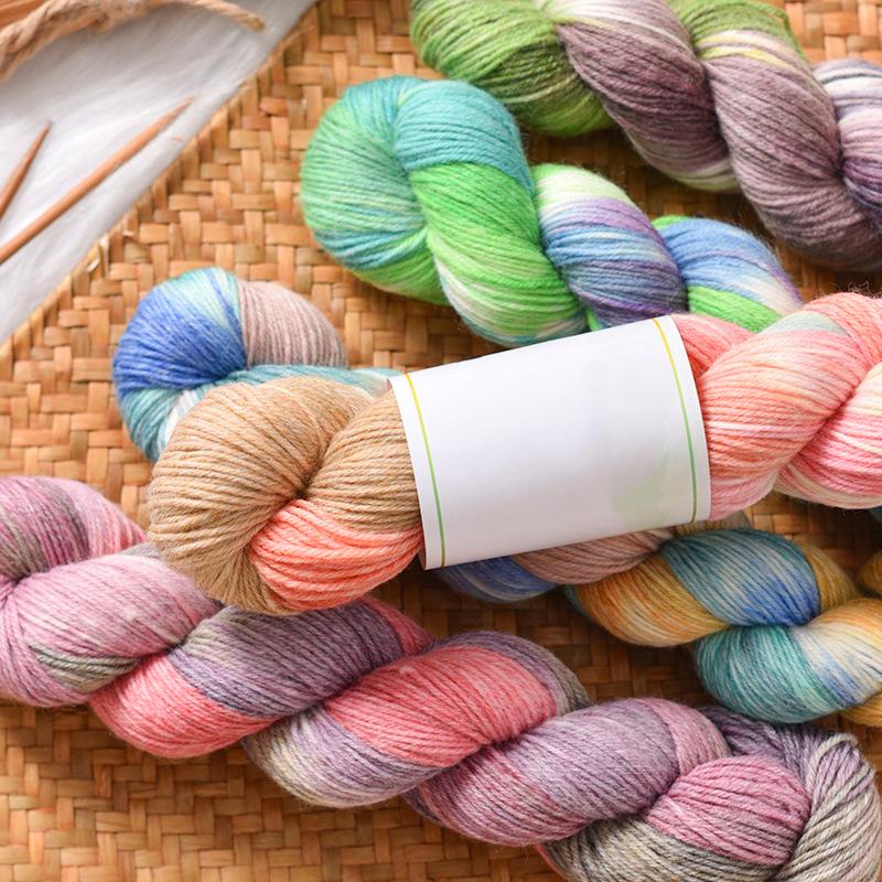 Набор меланжевой пряжи 100 г Artisan Чанки мотки шерсти ручной окраски