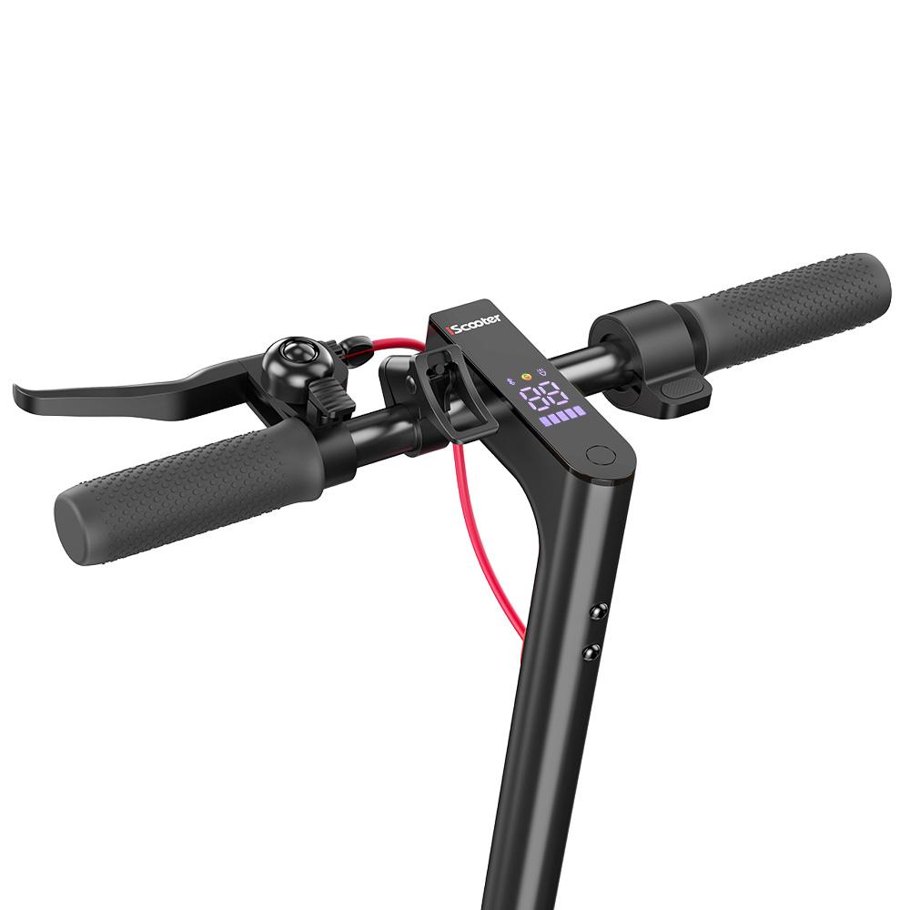 IScooter i9 электрический самокат 8,5-дюймовые шины с сотами, двигатель 350 Вт, аккумулятор 7,5 А·ч, максимальная скорость 30 км/ч, черный