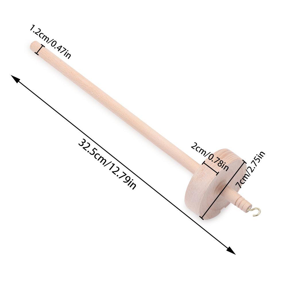 DIY Craft Sewing Accessories Beginners Whorl Yarn Spin Drop Spindle Handmade Solid Wooden