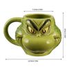 Qiqu Cup Grinch Big Belly Cup Sculpted Ceramic Mug