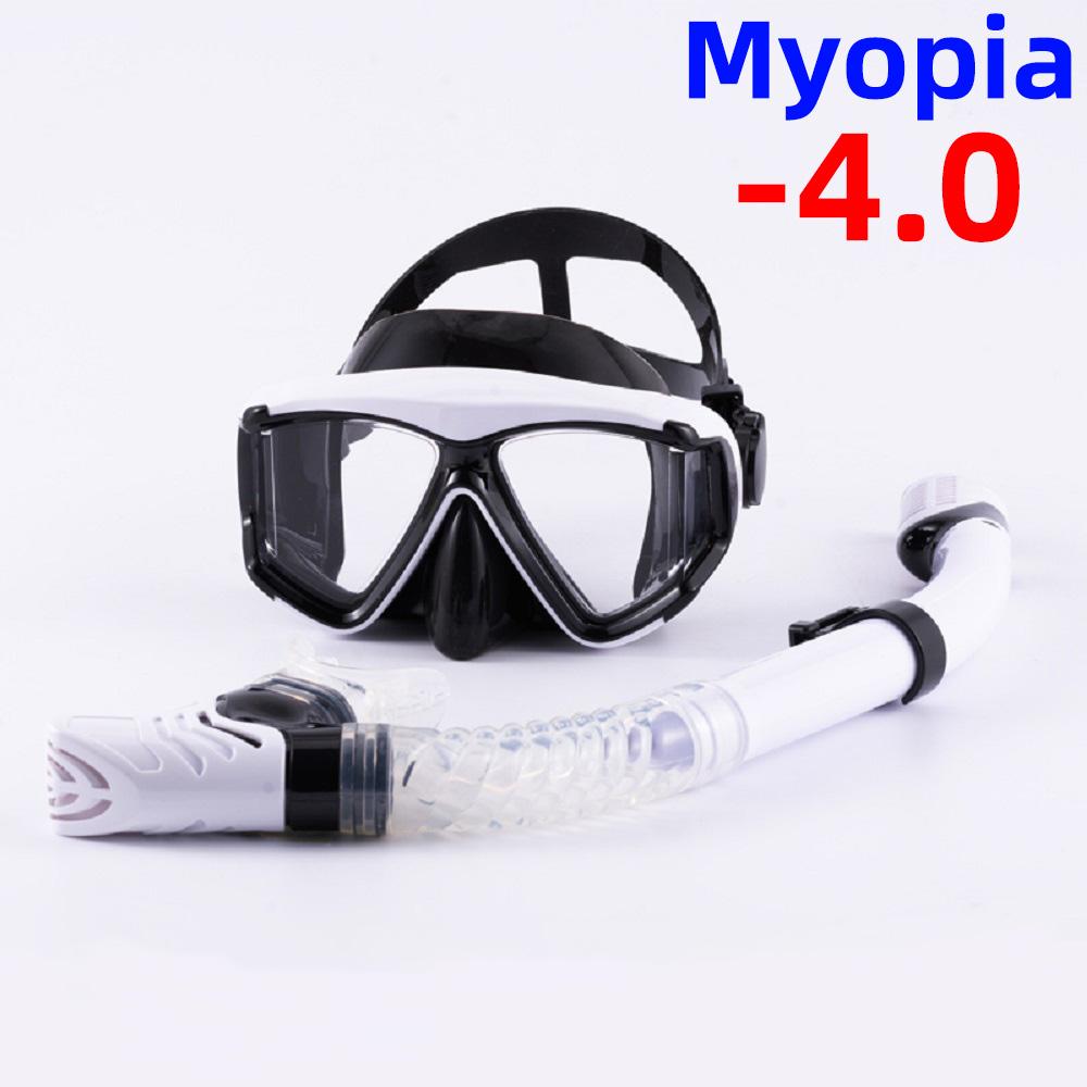 Оптический набор для подводного плавания с маской для близорукости, очки для плавания с близорукостью, панорамные очки с широким обзором для взрослых и молодежи