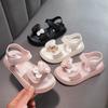 Детские сандалии Сладкий бант Цветы Девочки Пляжная обувь Нескользящие Липучки 2025 Лето Новые Детские Туфли Принцессы Удобные