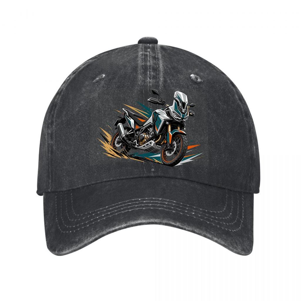 Adventure Sport Motorcycle Vector Fu New Vintage Washed Cotton Baseball Cap Sun Hats