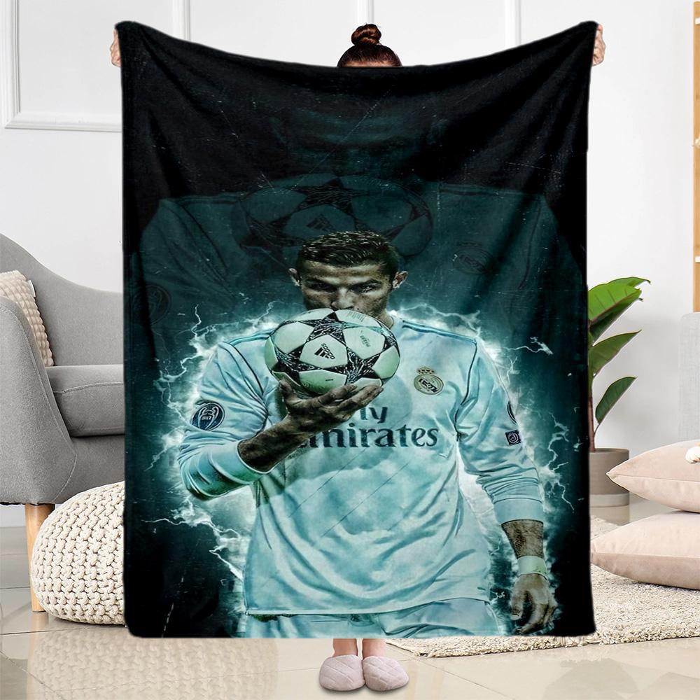 Cristiano Ronaldo Blanket Comfortable Great For Picnics Sofa Couch For All Seasons Digital Print Gift For Travel Home Birthdays