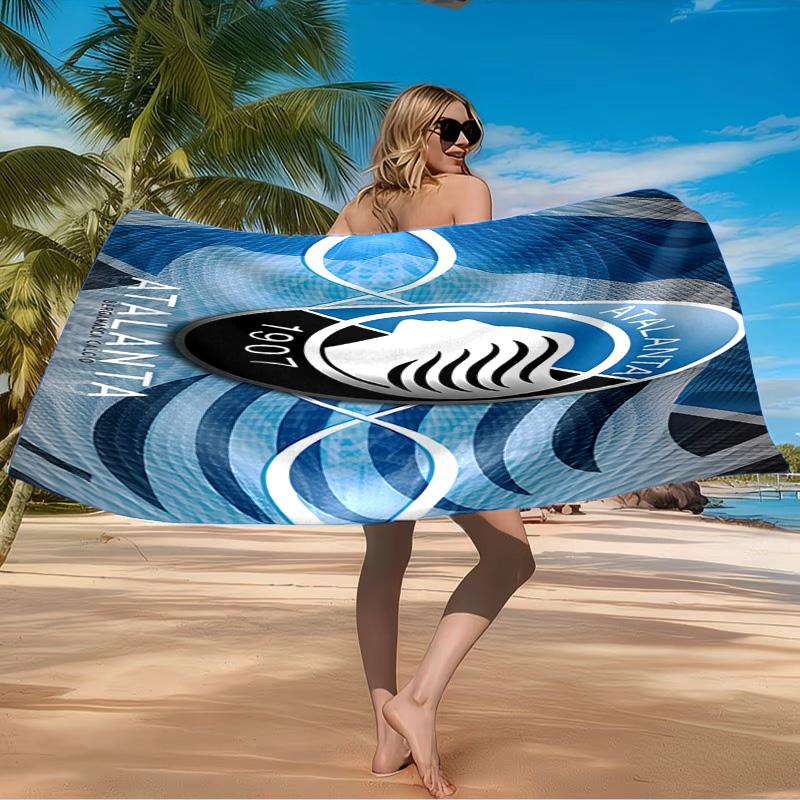 Atalanta Fc Crest Beach Towel Microfiber Beach Towel, Lightweight and Quick-Dry, for Summer Travel, Swimming Pool Fan Birthday Gift