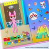 Rhythm Box Cartoon Dress-Up Sticker Book: Children's DIY Educational Notebook with Handmade Stickers for Girls