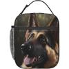 Немецкая овчарка Изолированная сумка для ланча Многоразовая коробка для ланча Портативная сумка Bento для женщин и мужчин Путешествия Работа Пикник Пляж