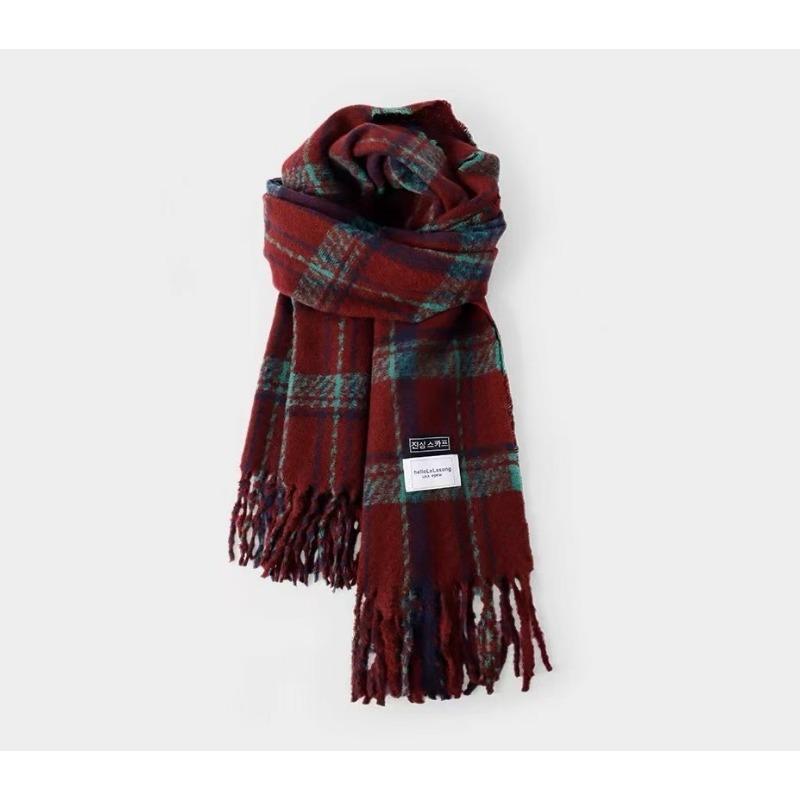 Christmas Scarf Collection Red Scarf Female Autumn and Winter White Student Warm New Scarf Couple Gift