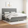 3142202 vidaXL Divan Bed with Mattress Dark Grey 200x200cm Fabric