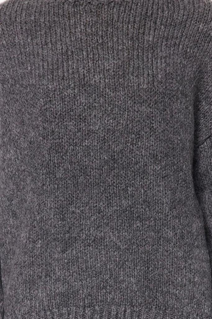 Женский модный стильный свитер фиолетовый мягкий текстурированный толстый трикотаж с круглым вырезом