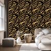 Gold Leather Black Wallpaper for Living Room and Bedroom 50x1000