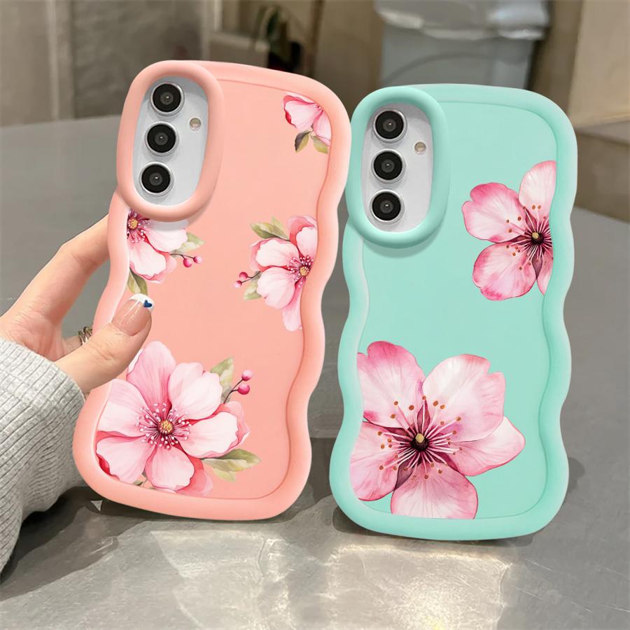 Розовый Цветок Мягкий Чехол для Телефона для Samsung Galaxy A15 A16 A52 A21s A13 A11 A14 A12 A05 A22 A53 A33 A23 A03 A06 A04
