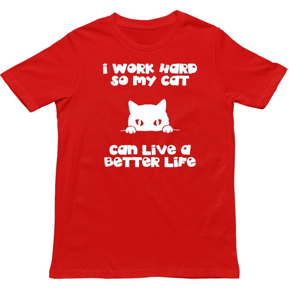 Funny Cat Shirt Animal Lover Gift Hardworking Pet Owner T Shirt X Mas Tee Top