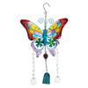 Butterfly Wind Chimes Wrought Iron Colorful Butterfly Hanging Bells Crystle Ornaments for Home