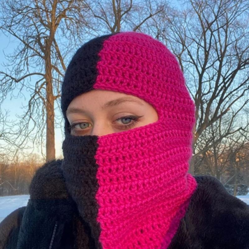 Балаклава для взрослых Осень Зима Вязаная шапка Зима Уникальные реквизиты для фотосъемки Устрашающий Призрак Вязаная балаклава