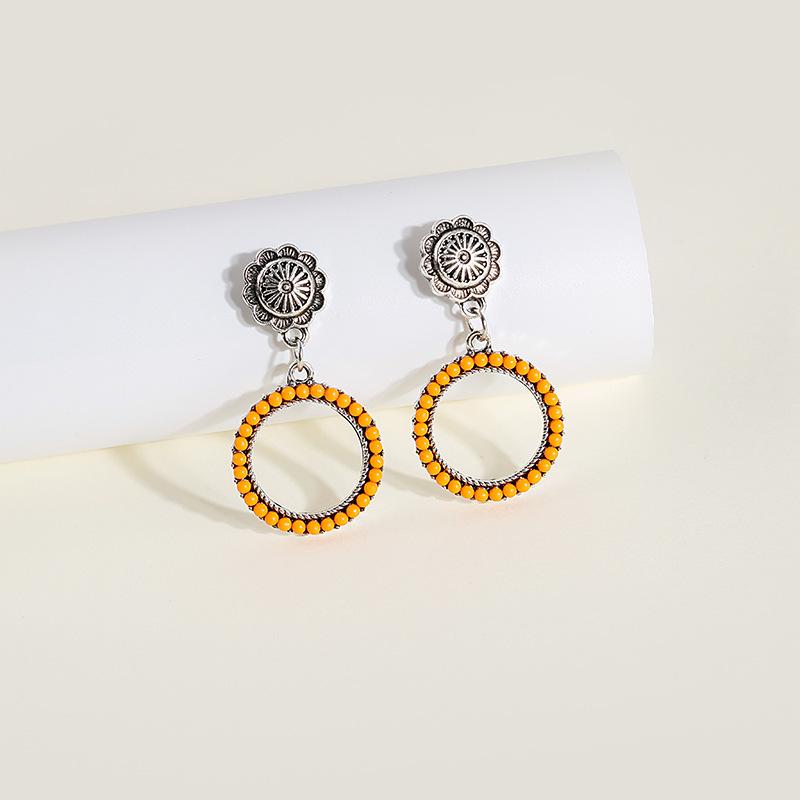 Богемные этнические длинные серьги-подвески с металлическими кисточками